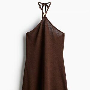 NWT H&M Bead-detail Halterneck Dress | Size S
